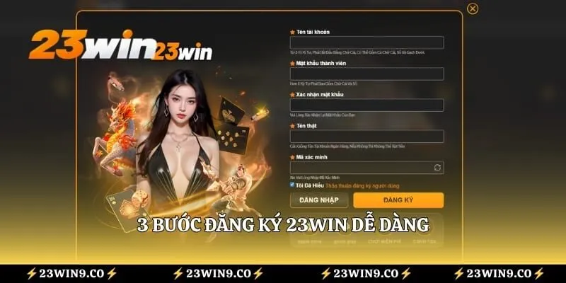 3 bước đăng ký 23WIN dễ dàng