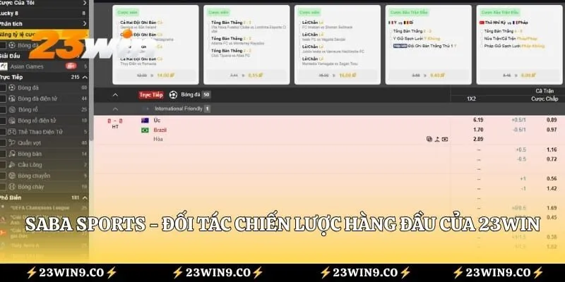 SABA Sports - Đối Tác Chiến Lược Hàng Đầu Của 23win 3 SABA Sports - Đối Tác Chiến Lược Hàng Đầu Của 23win