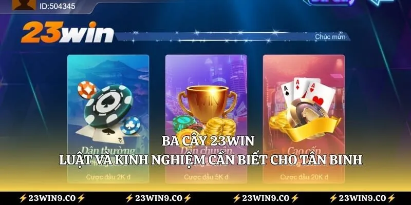 Ba Cây 23WIN – Luật Và Kinh Nghiệm Cần Biết Cho Tân Binh