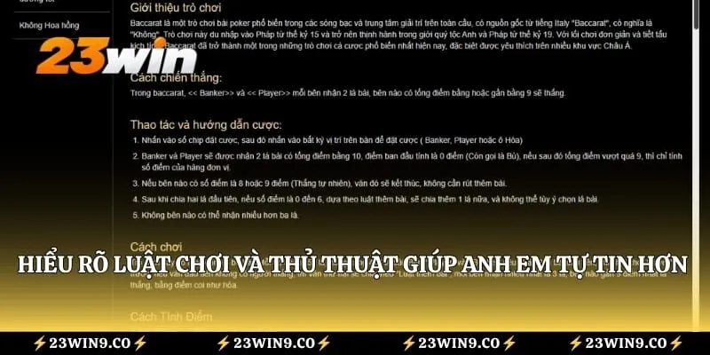 Hiểu rõ luật chơi và thủ thuật giúp anh em tự tin hơn khi đặt cược