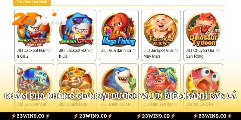 Khám phá không gian đại dương và ưu điểm sảnh bắn cá hấp dẫn